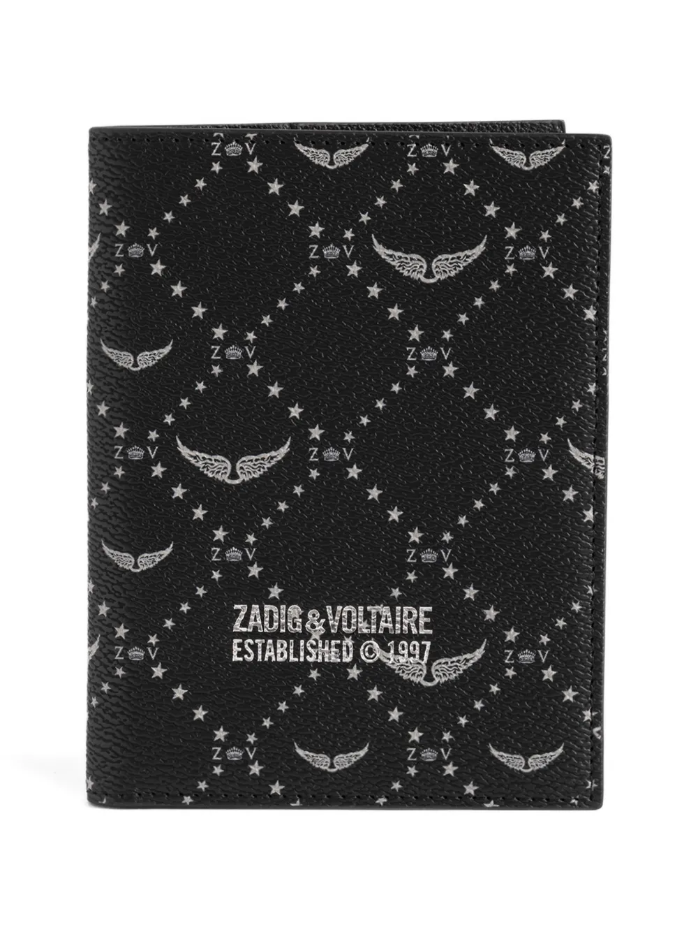Zadig&Voltaire monogram-print passport holder - Schwarz