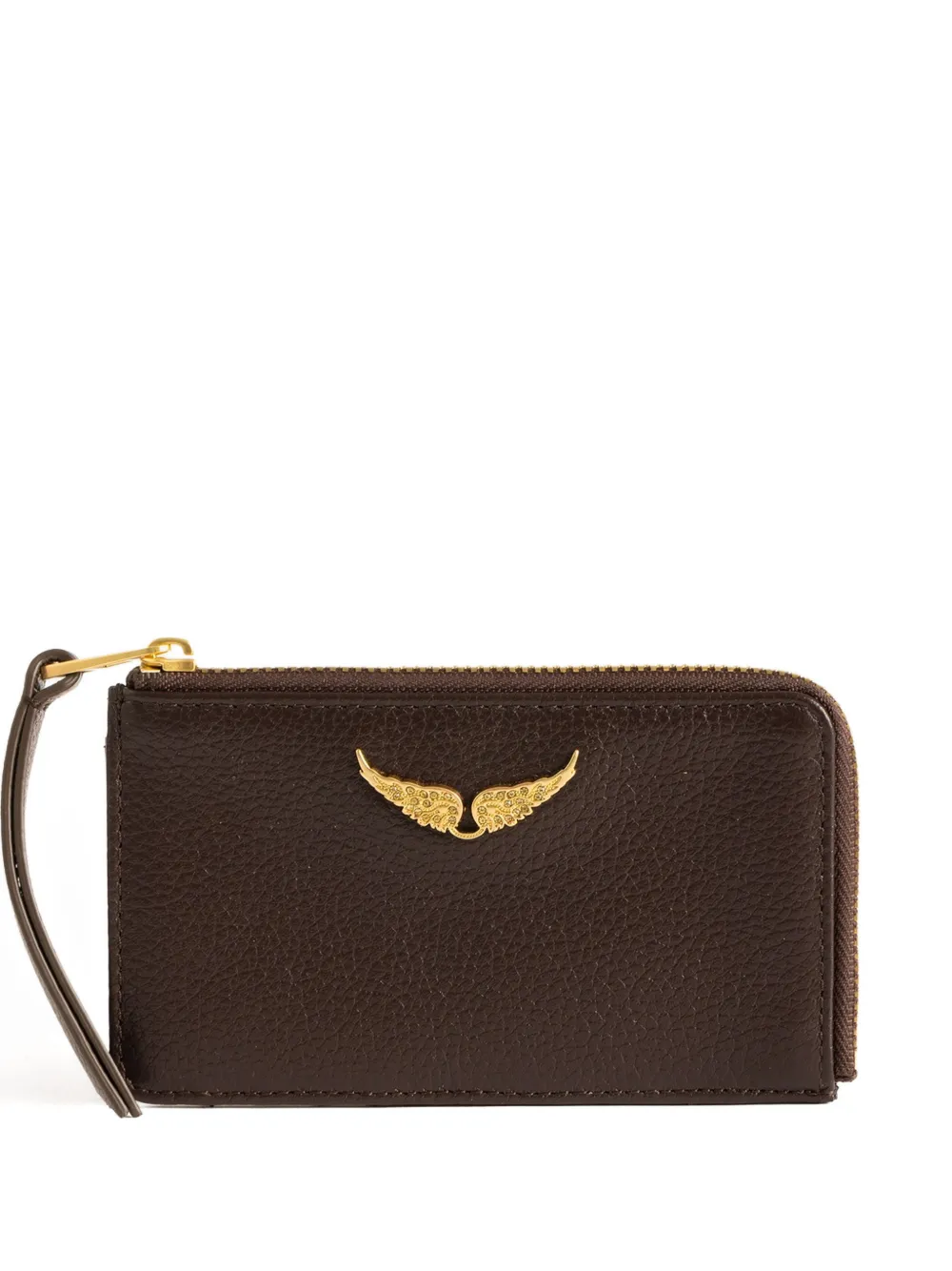 Zadig&Voltaire Portacarte ZV in pelle zigrinata - Marrone