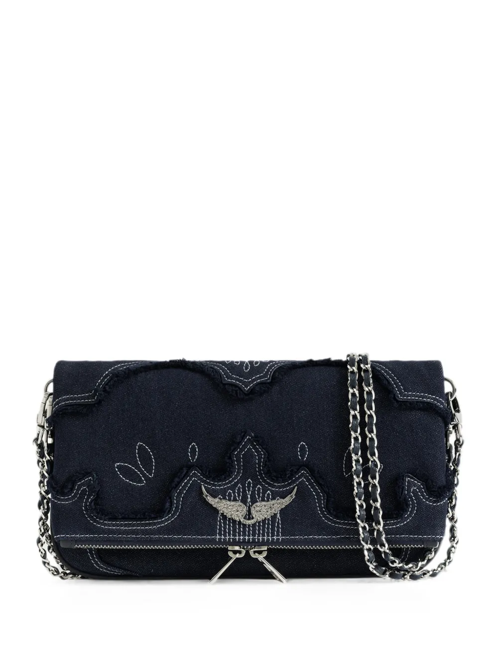 Zadig&Voltaire Rock denim clutch - Blue