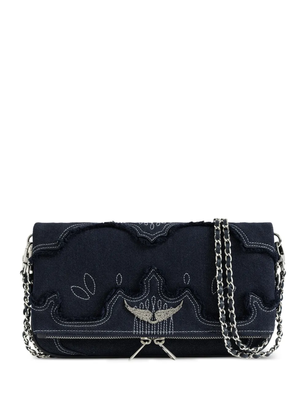 Zadig&Voltaire Rock denim clutch - Blu