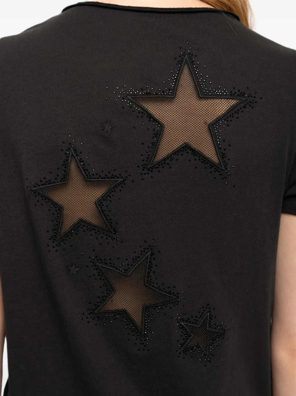 Zadig&Voltaire Fishnet Henley T-shirt Zwart