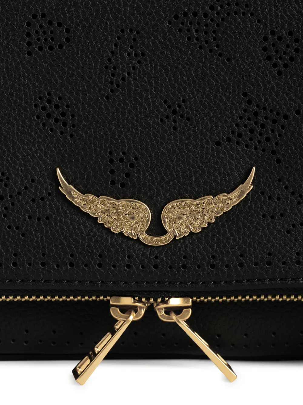 Zadig&Voltaire Rock Perfo schoudertas Zwart