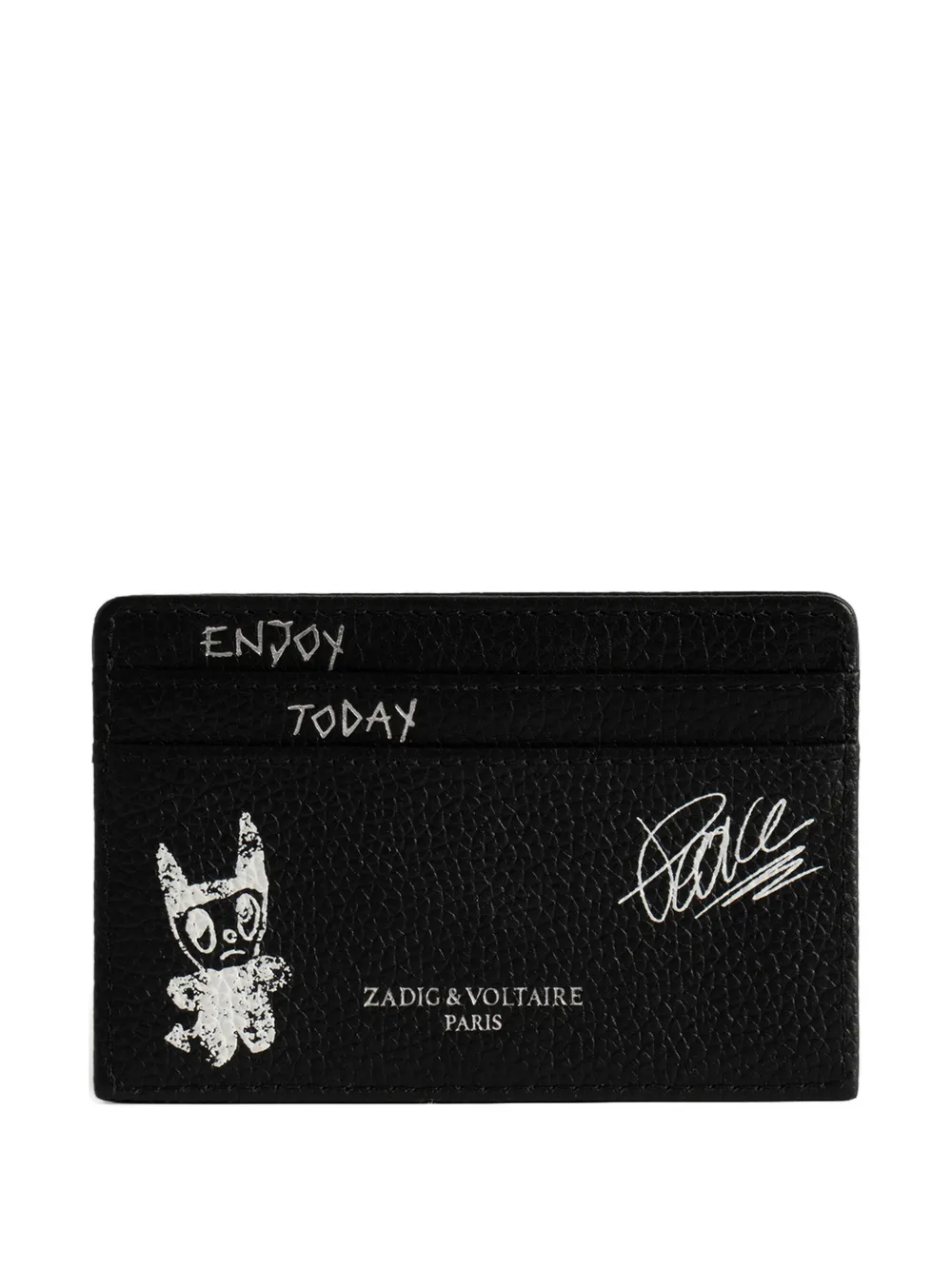 Zadig&Voltaire Portacarte con stampa - Nero