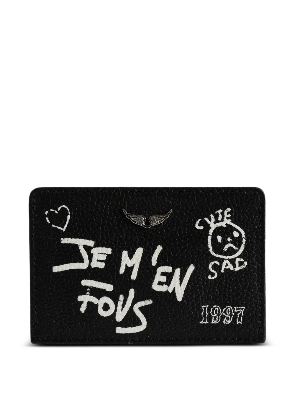 Zadig&Voltaire Leren pasjeshouder Zwart
