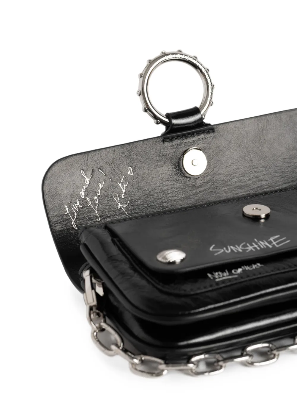 Zadig&Voltaire x Kate Moss Kate portemonnee met Arty-label Zwart