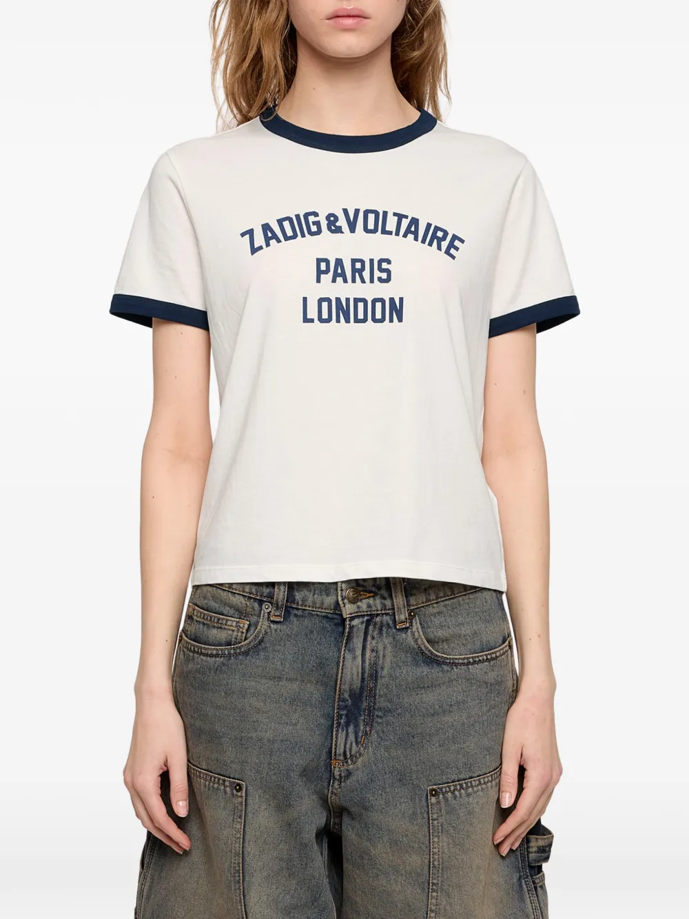 Zadig&Voltaire Woos T-shirt met logo-print Beige