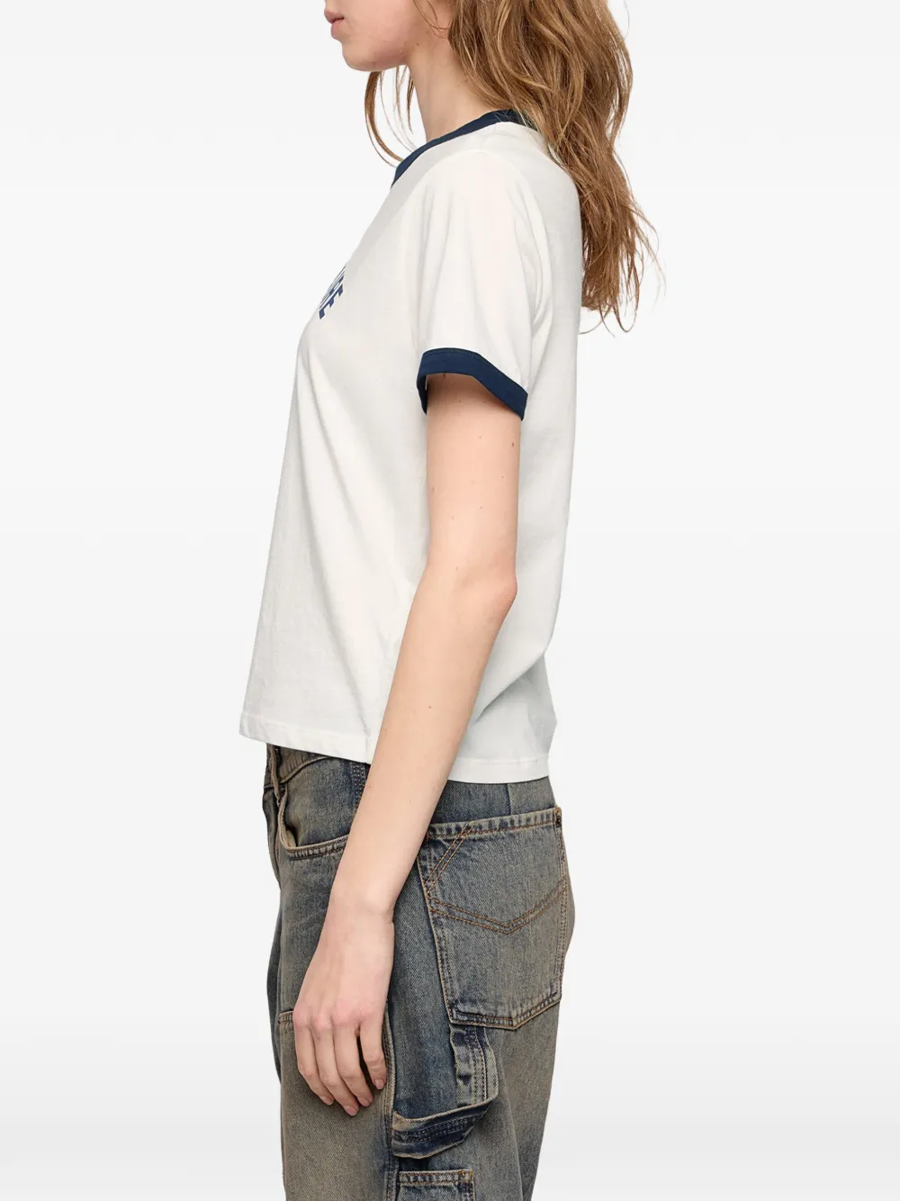 Zadig&Voltaire Woos T-shirt met logo-print Beige
