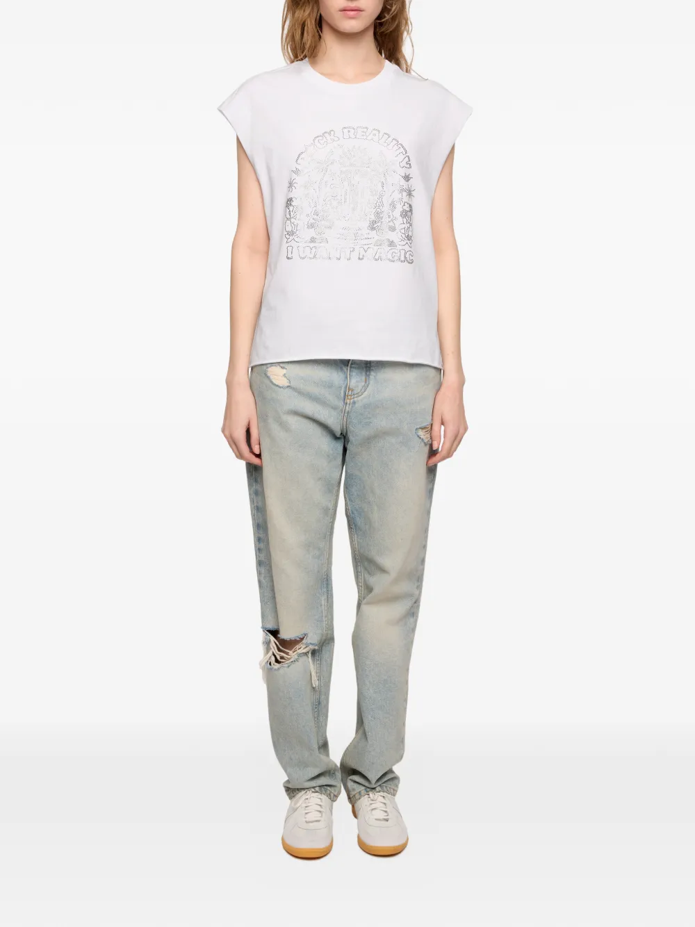 Zadig&Voltaire Cloe T-shirt met ronde hals Wit