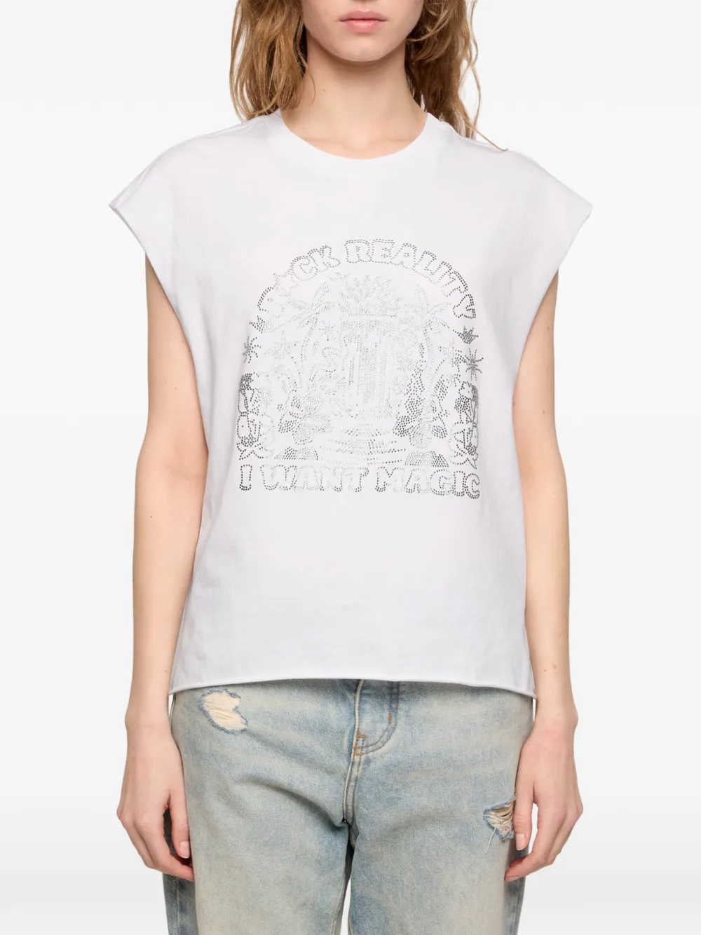 Zadig&Voltaire Cloe T-shirt met ronde hals Wit