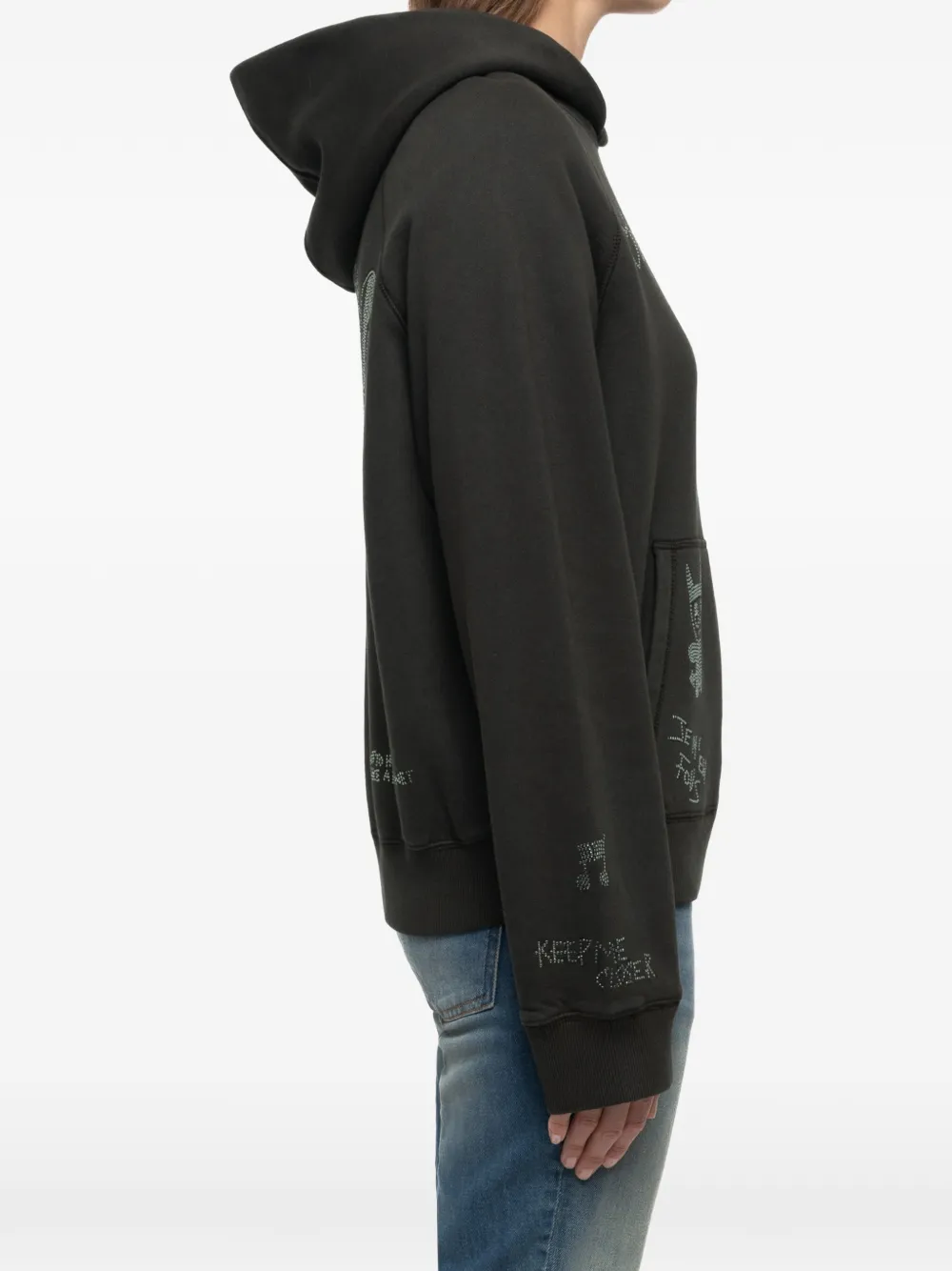 Zadig&Voltaire Georgy hoodie verfraaid met stras Grijs