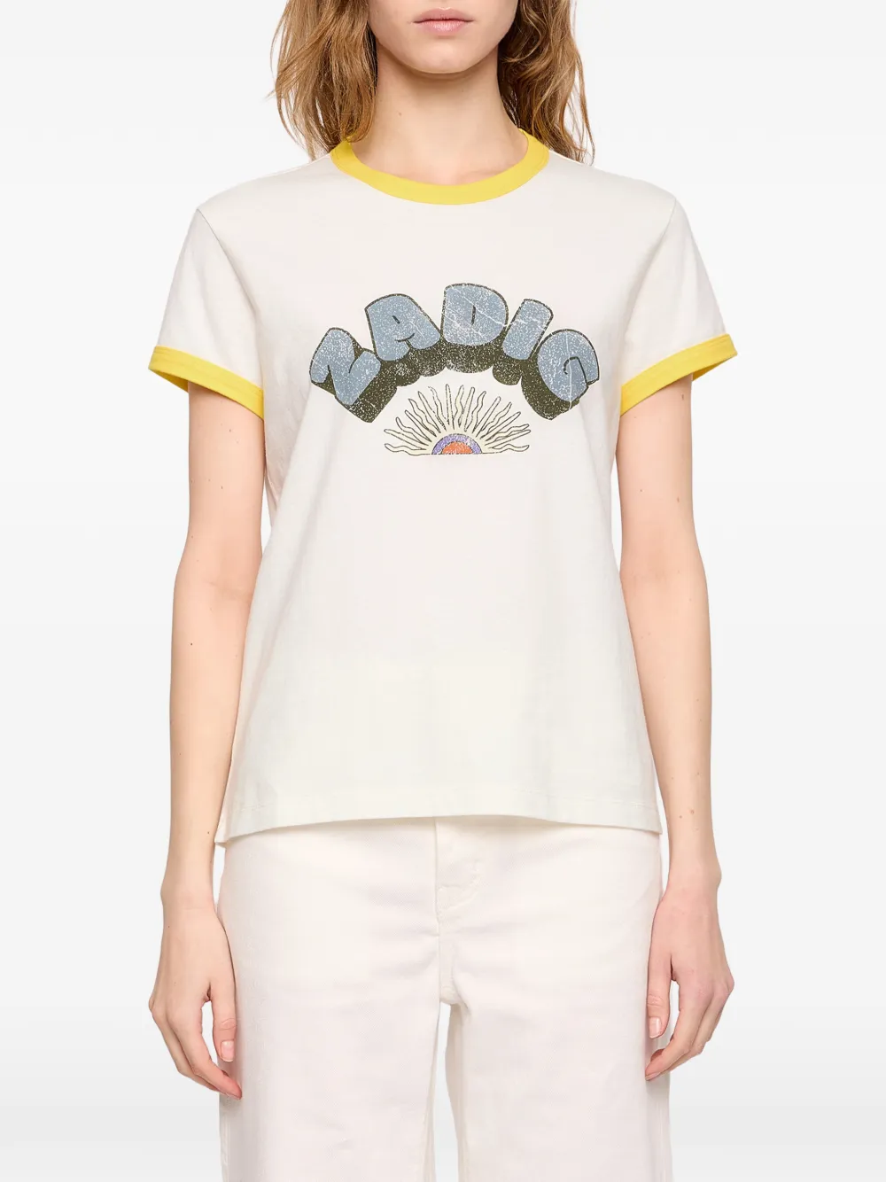 Zadig&Voltaire Walk T-shirt met grafische print Wit