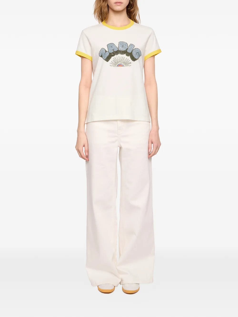 Zadig&Voltaire Walk T-shirt met grafische print Wit