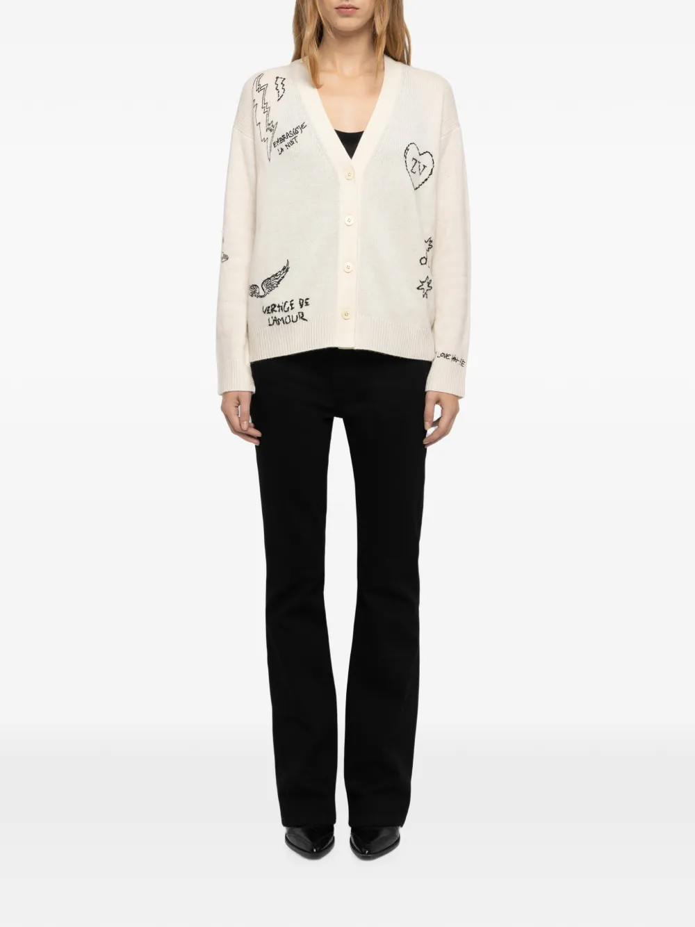 Zadig&Voltaire Mirkaz vest van 100% kasjmier Beige