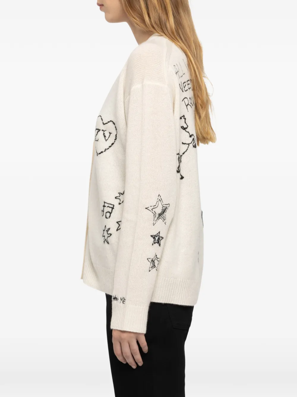 Zadig&Voltaire Mirkaz vest van 100% kasjmier Beige