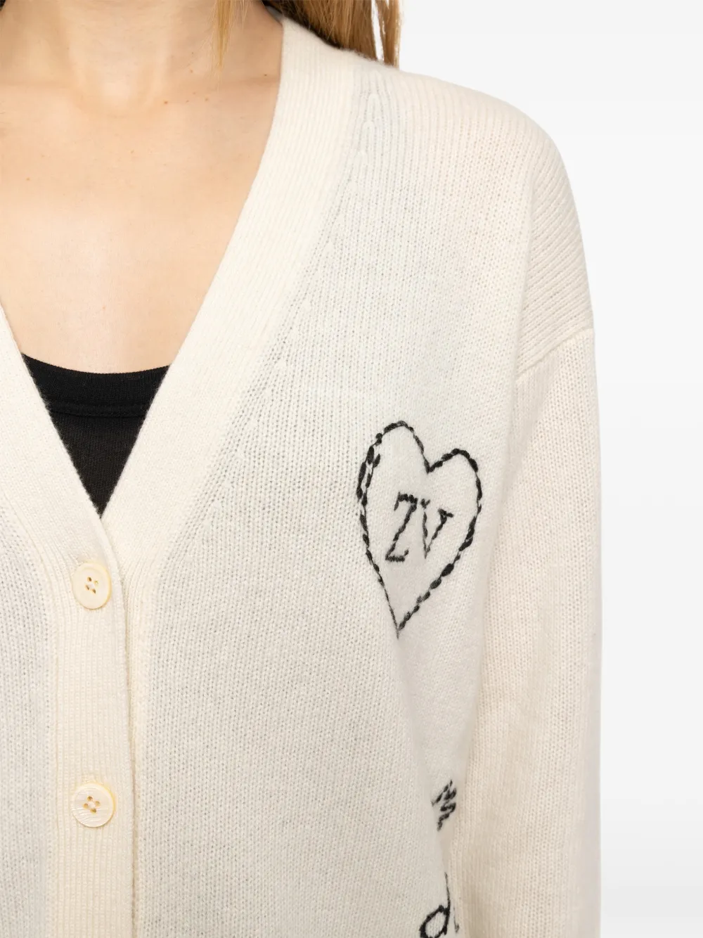 Zadig&Voltaire Mirkaz vest van 100% kasjmier Beige