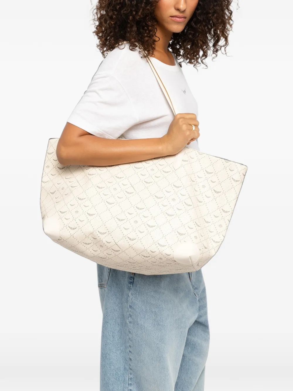 Zadig&Voltaire Z Shopper XL tas met monogram Beige