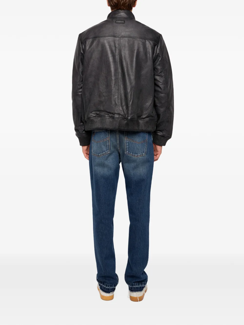 Zadig&Voltaire Lonni grained leather jacket Zwart