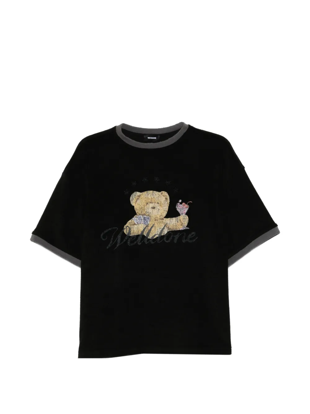 We11done teddy-bear print T-shirt - Nero