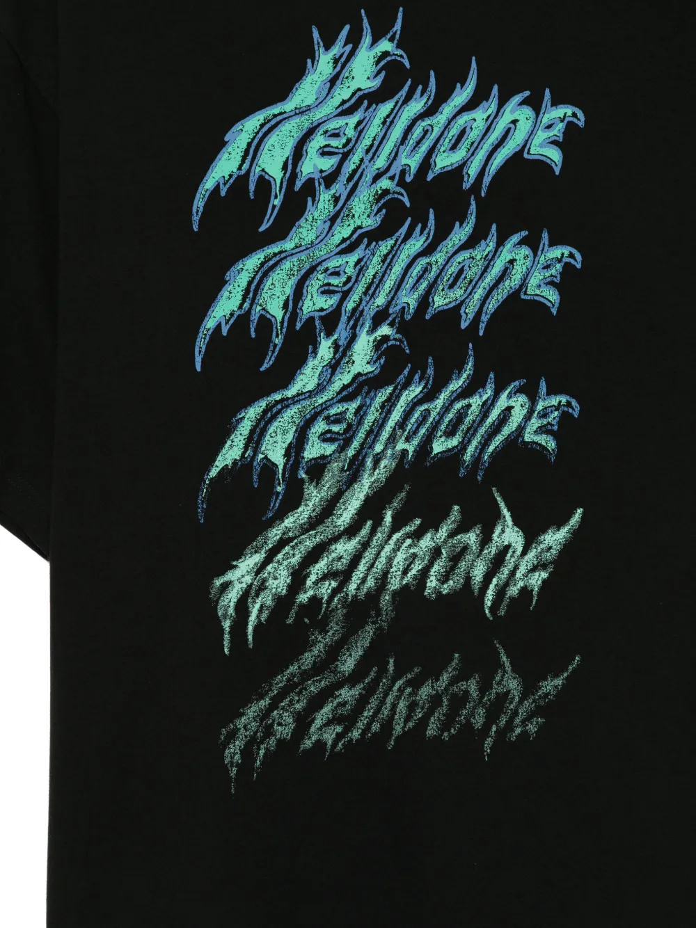We11done T-shirt met print Zwart