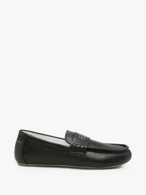MM6 Maison Margiela Kids logo-print leather loafers