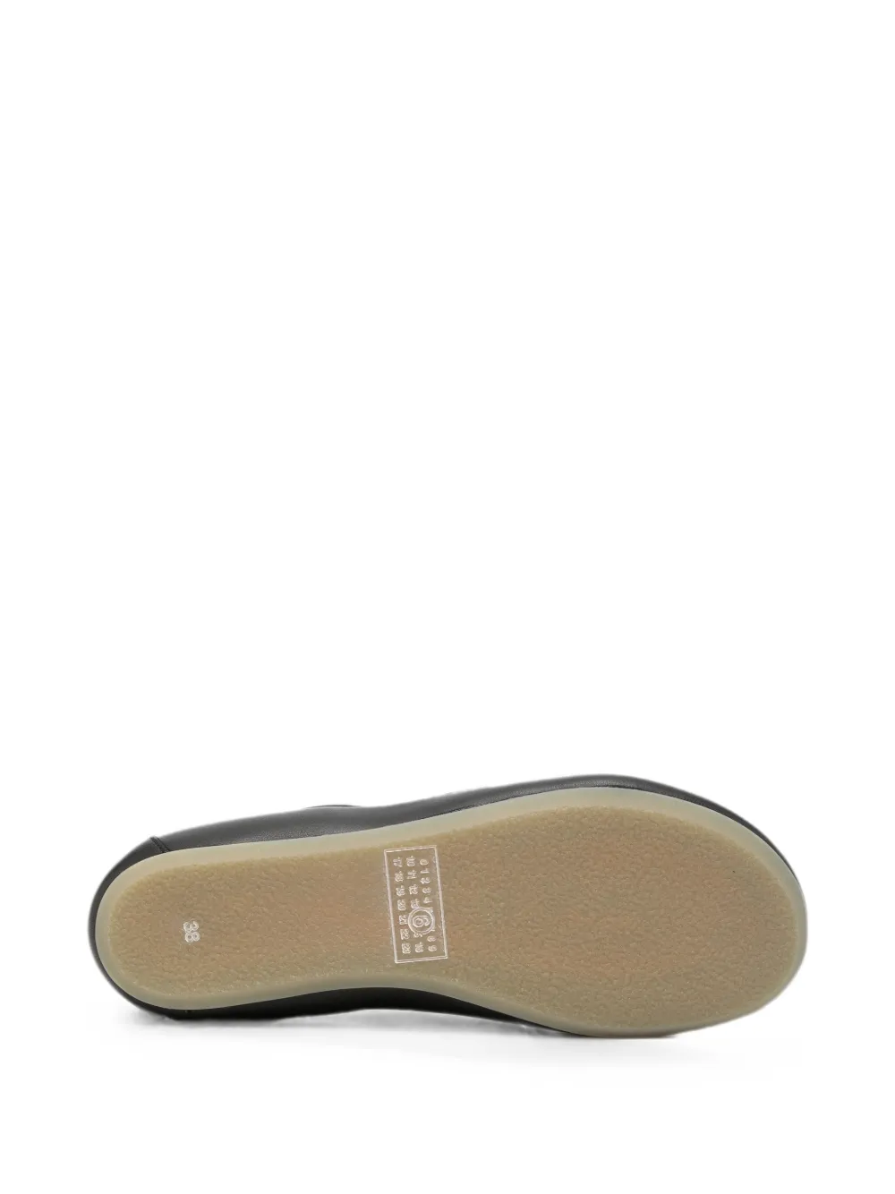 MM6 Maison Margiela Kids logo-print leather loafers Zwart