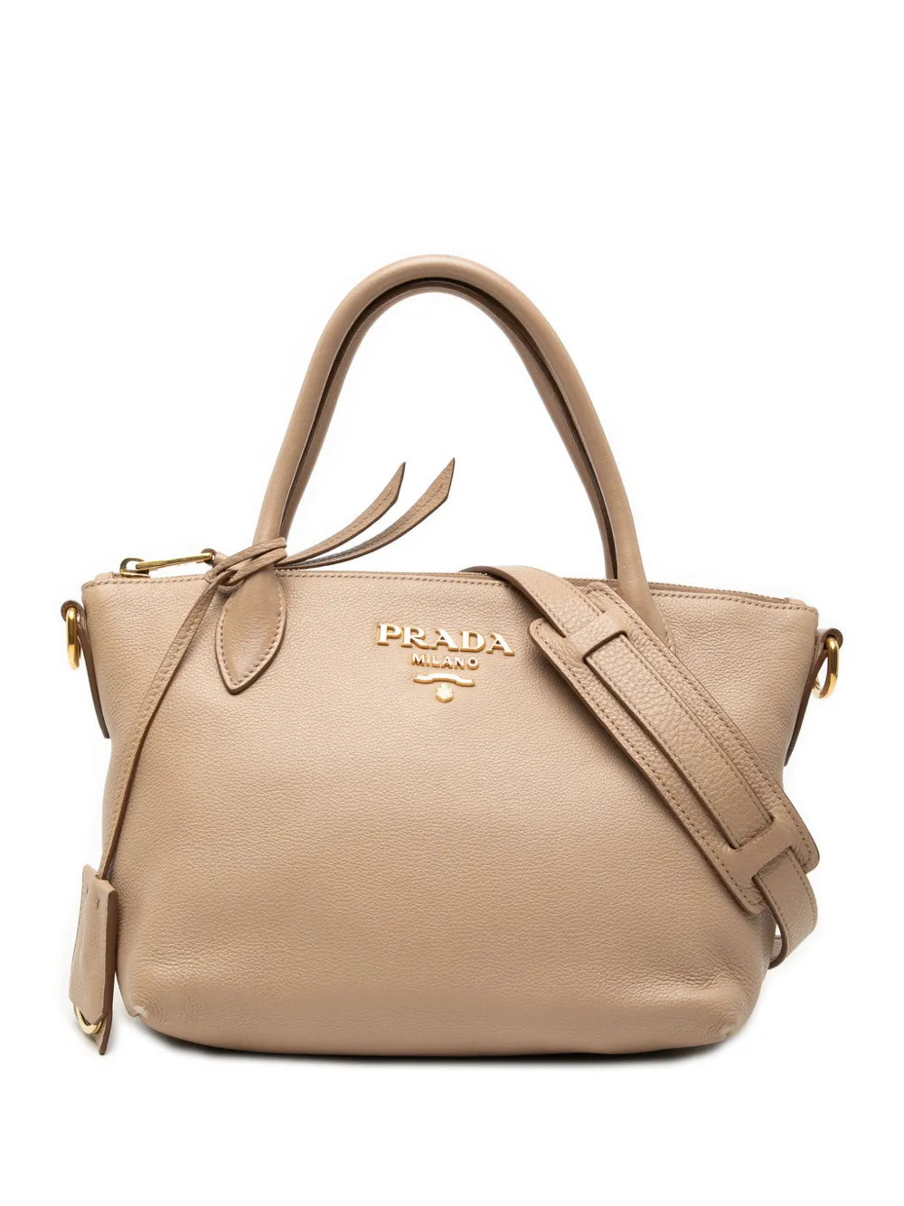 Prada Pre-Owned 2013-2026 Vitello Daino Zip Top satchel - Toni neutri