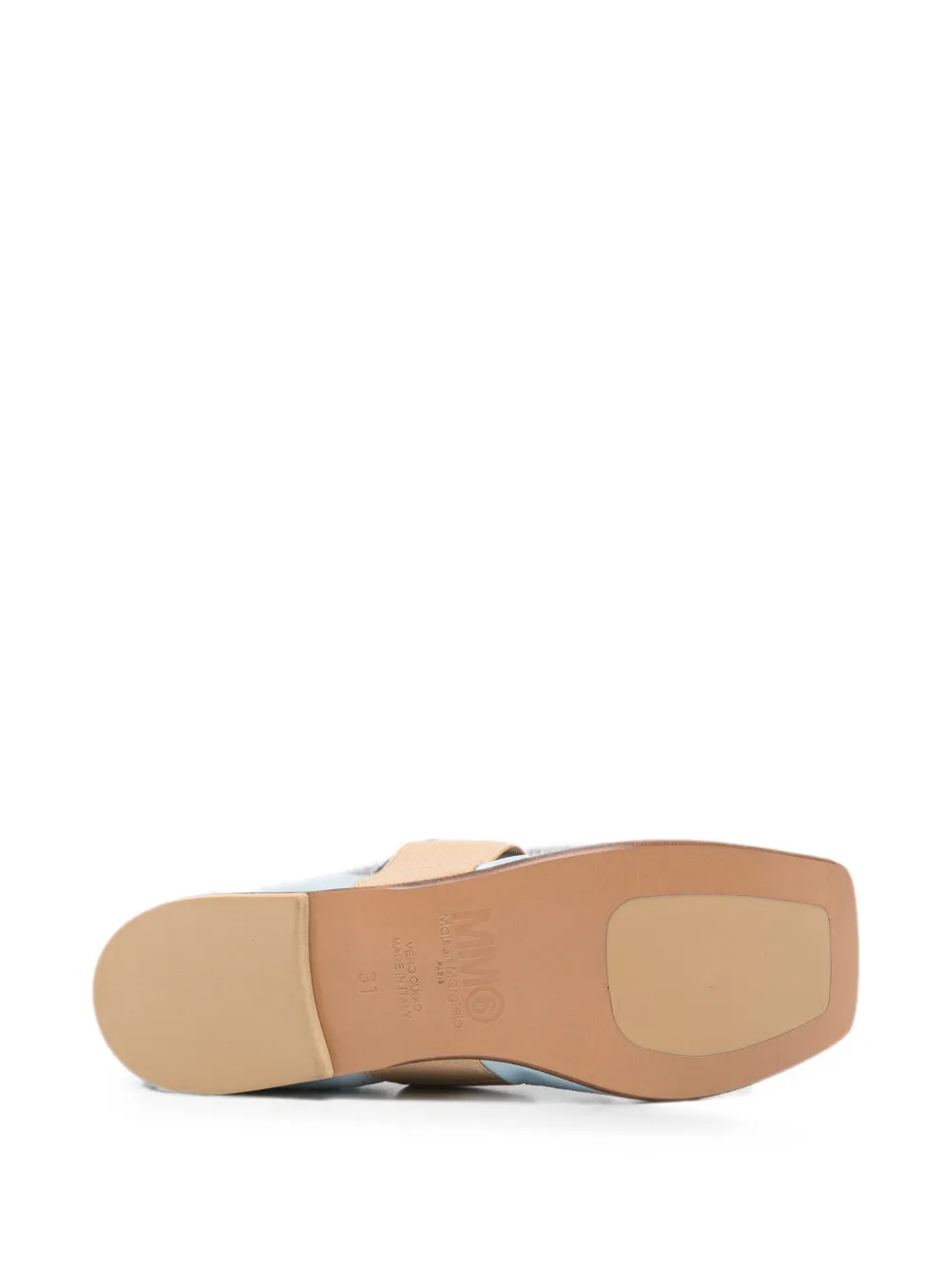 MM6 Maison Margiela Kids elasticated logo-strap ballet flats Blauw