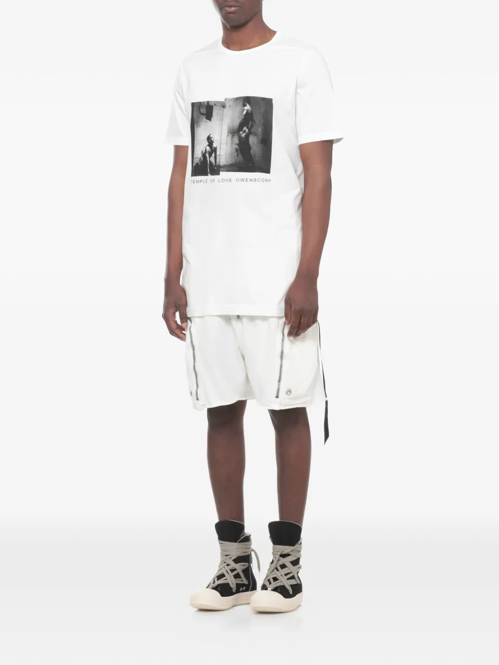 Rick Owens DRKSHDW T-shirt met print Wit