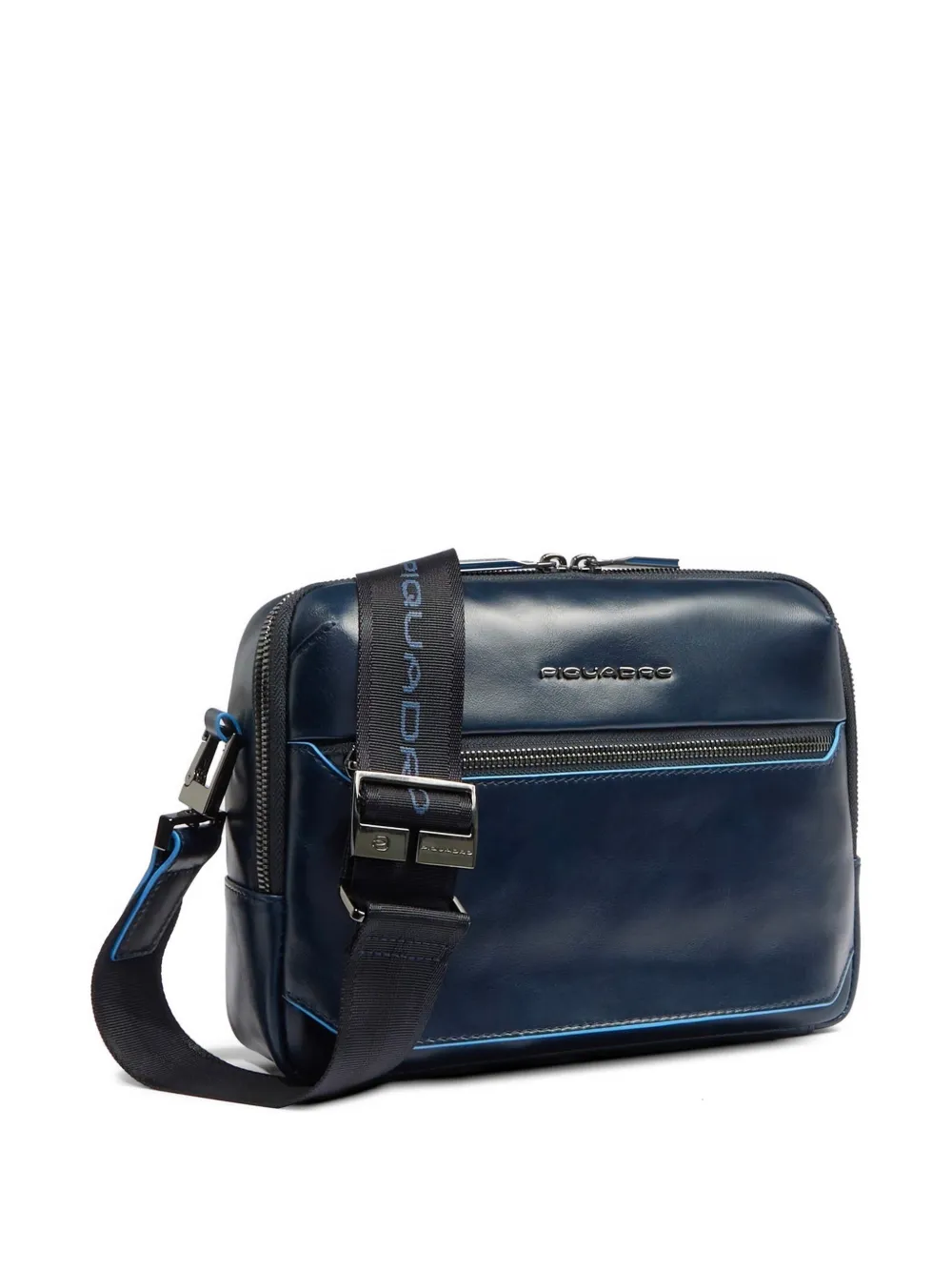 PIQUADRO Leren crossbodytas Blauw