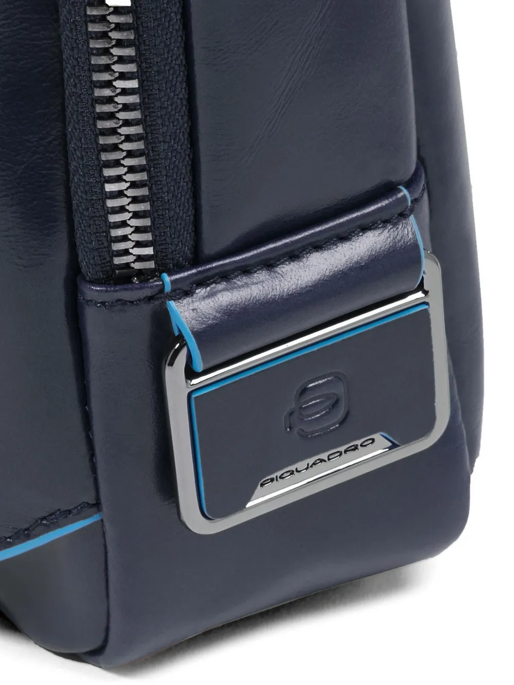 PIQUADRO Leren crossbodytas Blauw