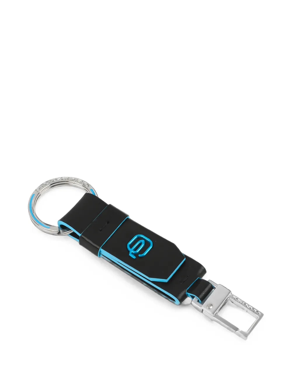 PIQUADRO leather carabiner keychain