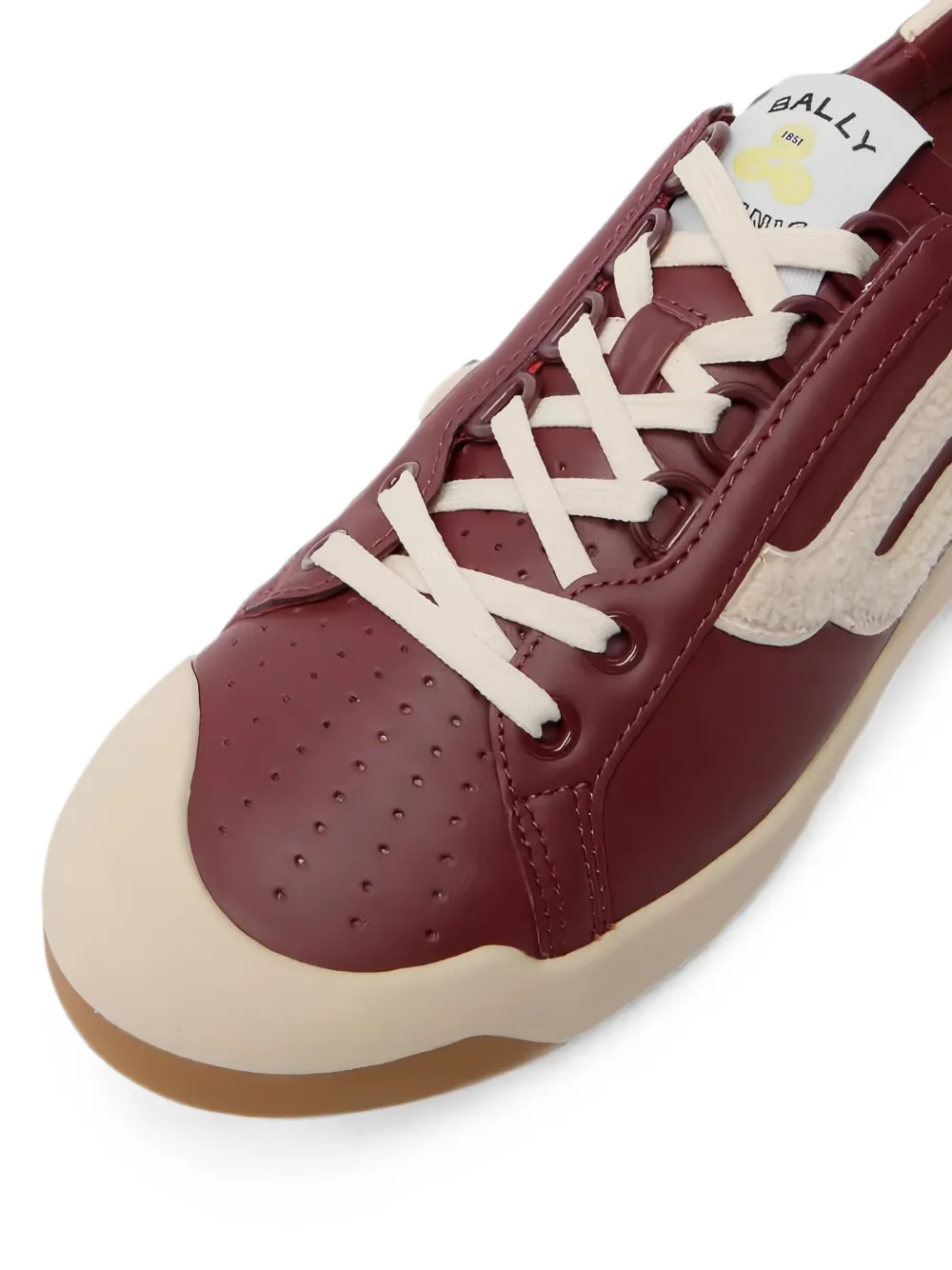 Bally Tennis Collection perforated logo-patch sneakers Rood