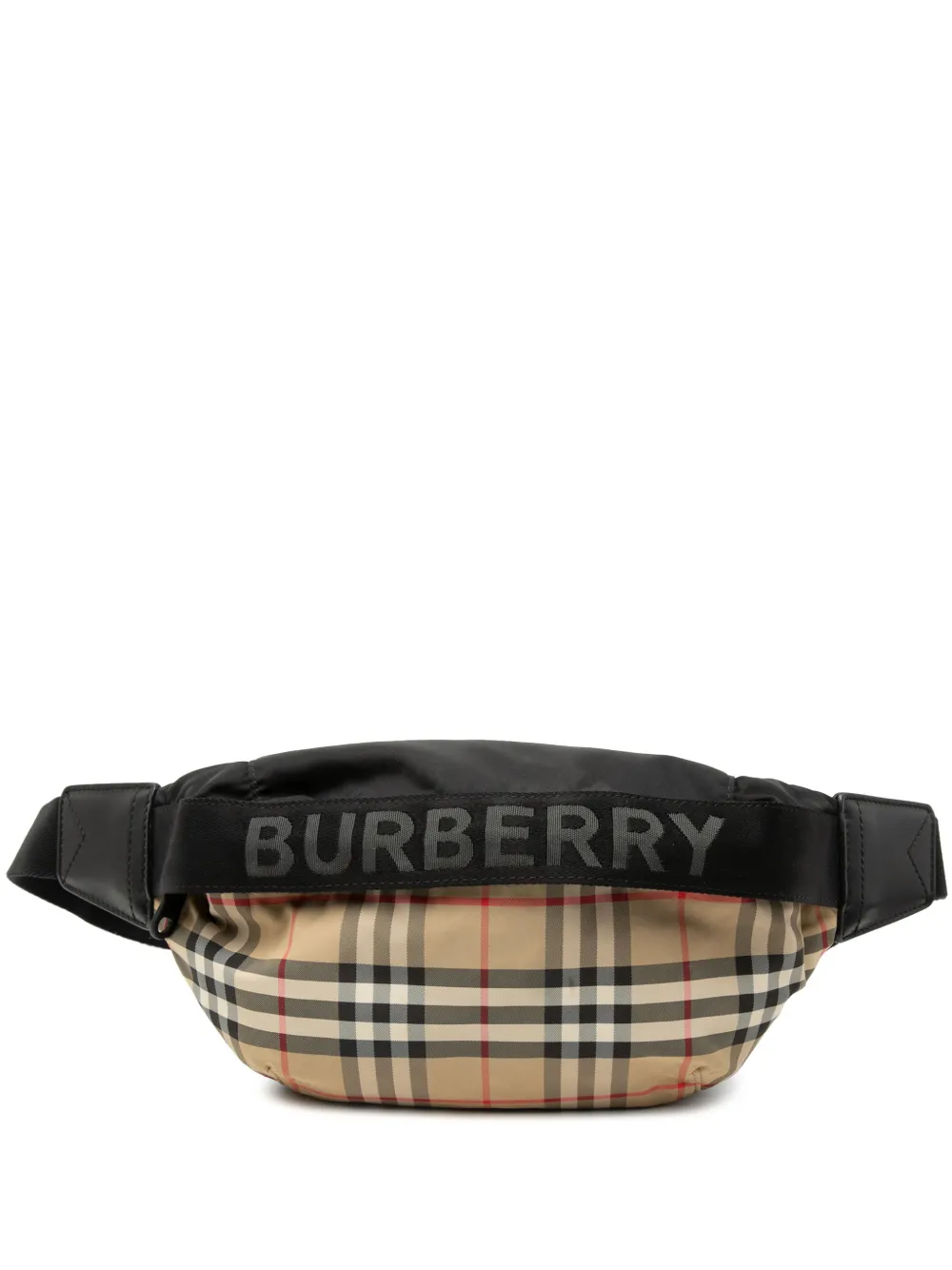 Burberry Pre-Owned 2000-2017 House Check Nylon Sonny belt bag - Toni neutri