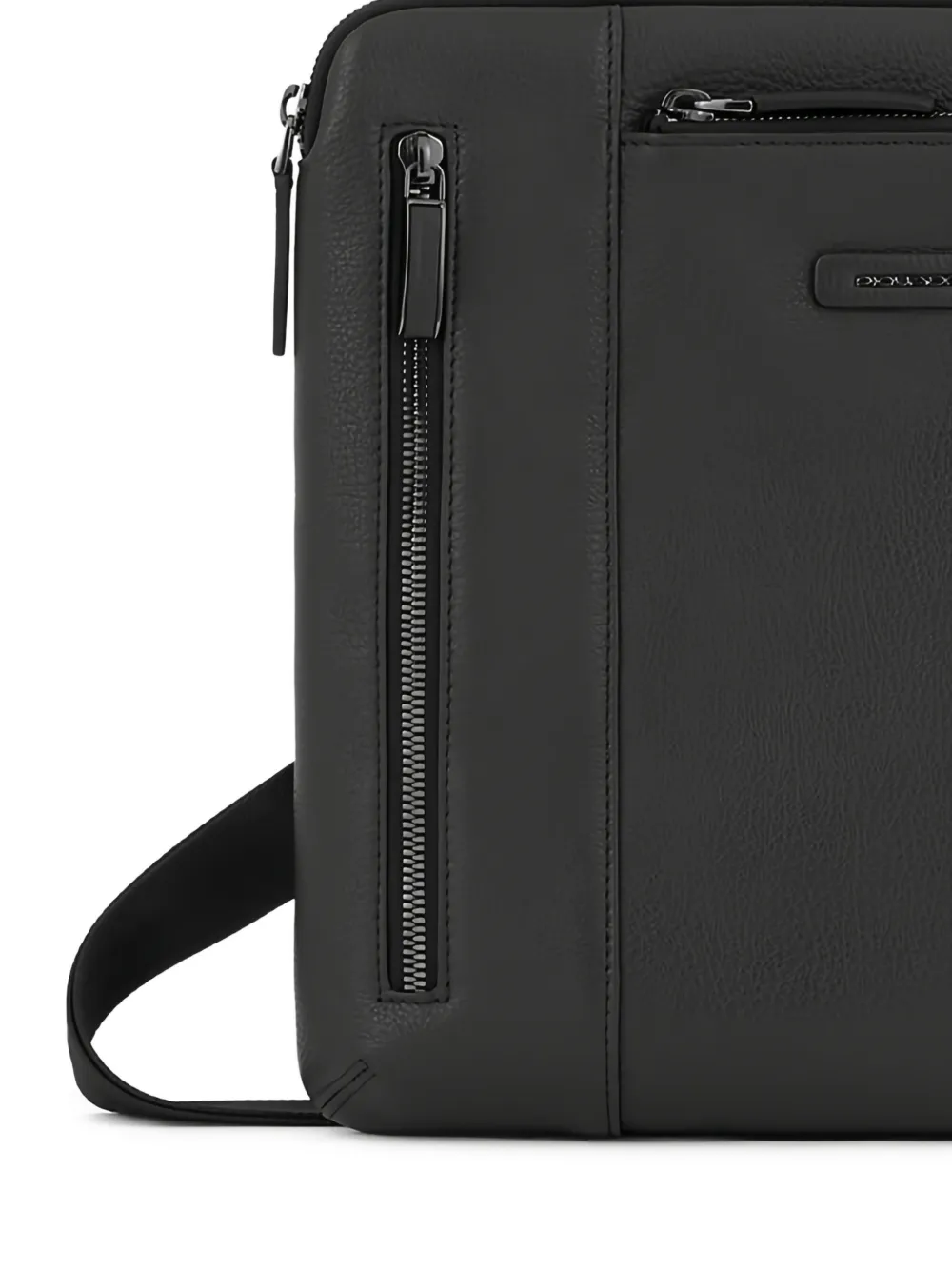 PIQUADRO iPad leren crossbodytas Zwart