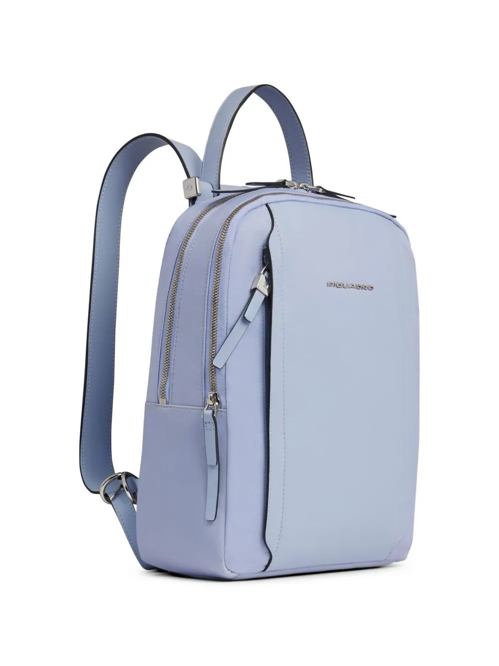  Piquadro Mochila Textil De Piel - Azul 