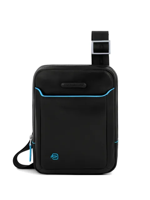 PIQUADRO square leather messenger bag