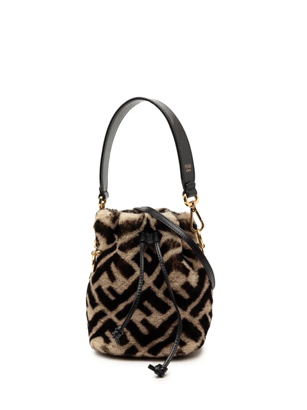Fendi Pre-Owned 2010-2026 Mini Zucca Shearling Mon Tresor bucket bag - Toni neutri