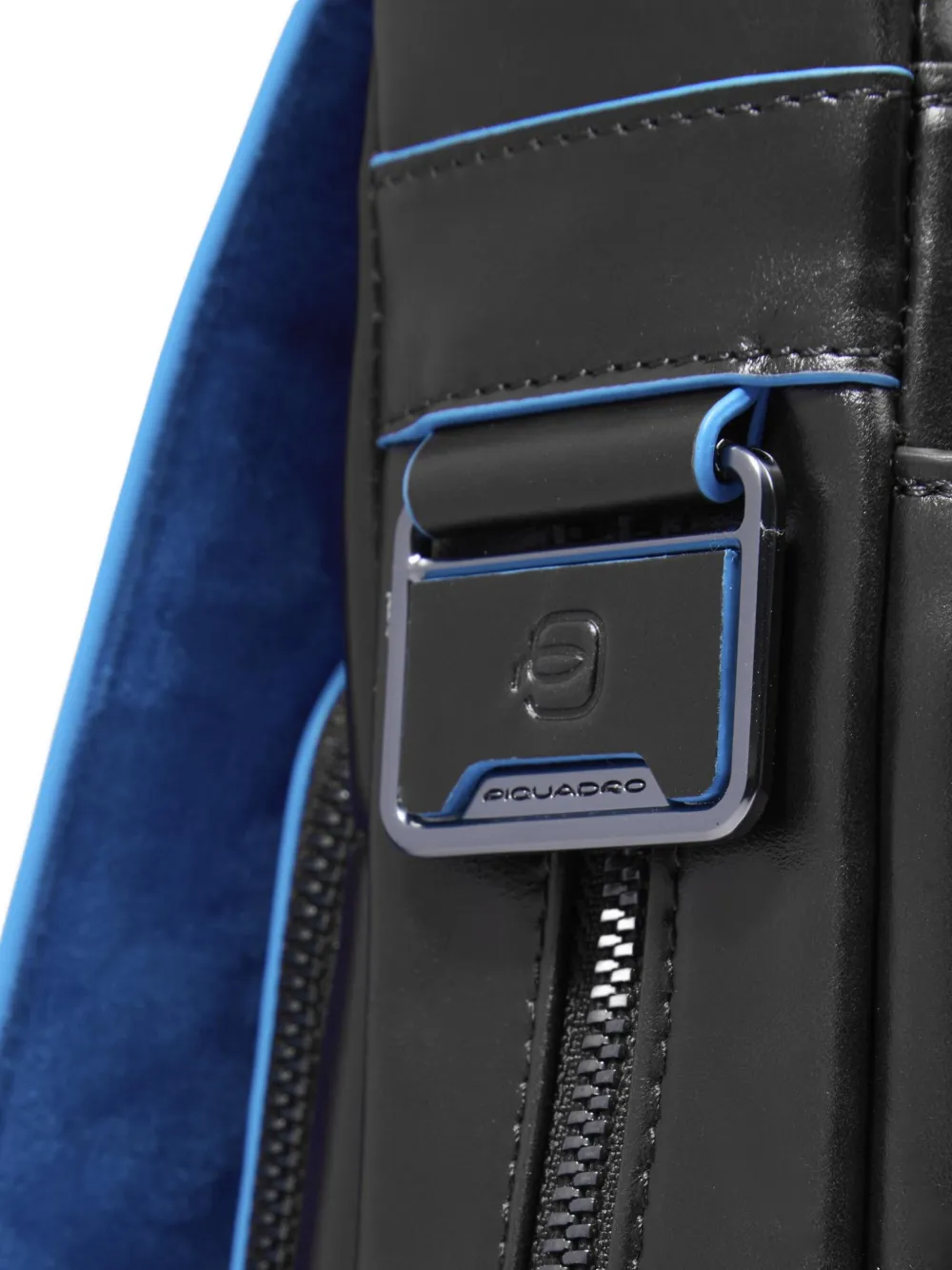 PIQUADRO Expandable gewatteerde leren aktetas Zwart