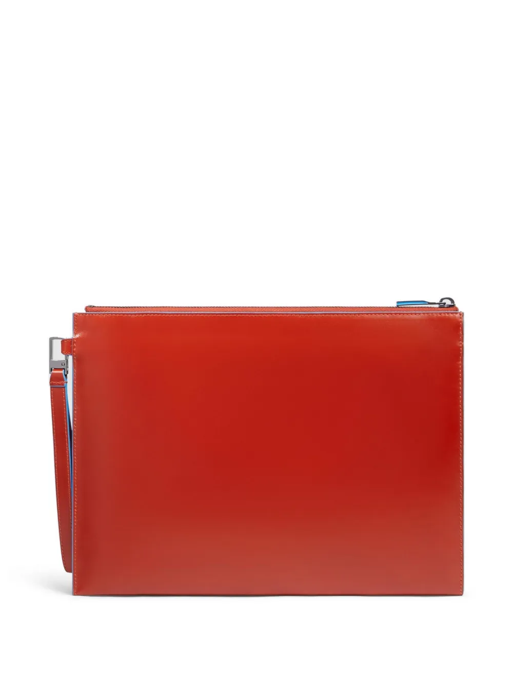 PIQUADRO ipad compartment leather clutch - Oranje