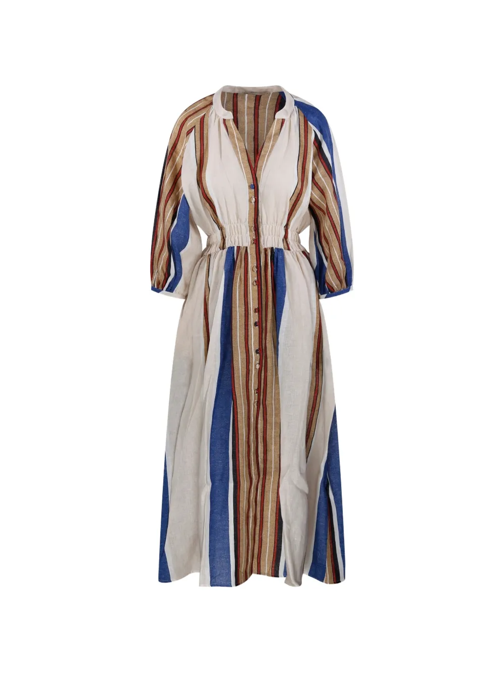 Mr.Mrs Shirt striped button-up dress - Toni neutri