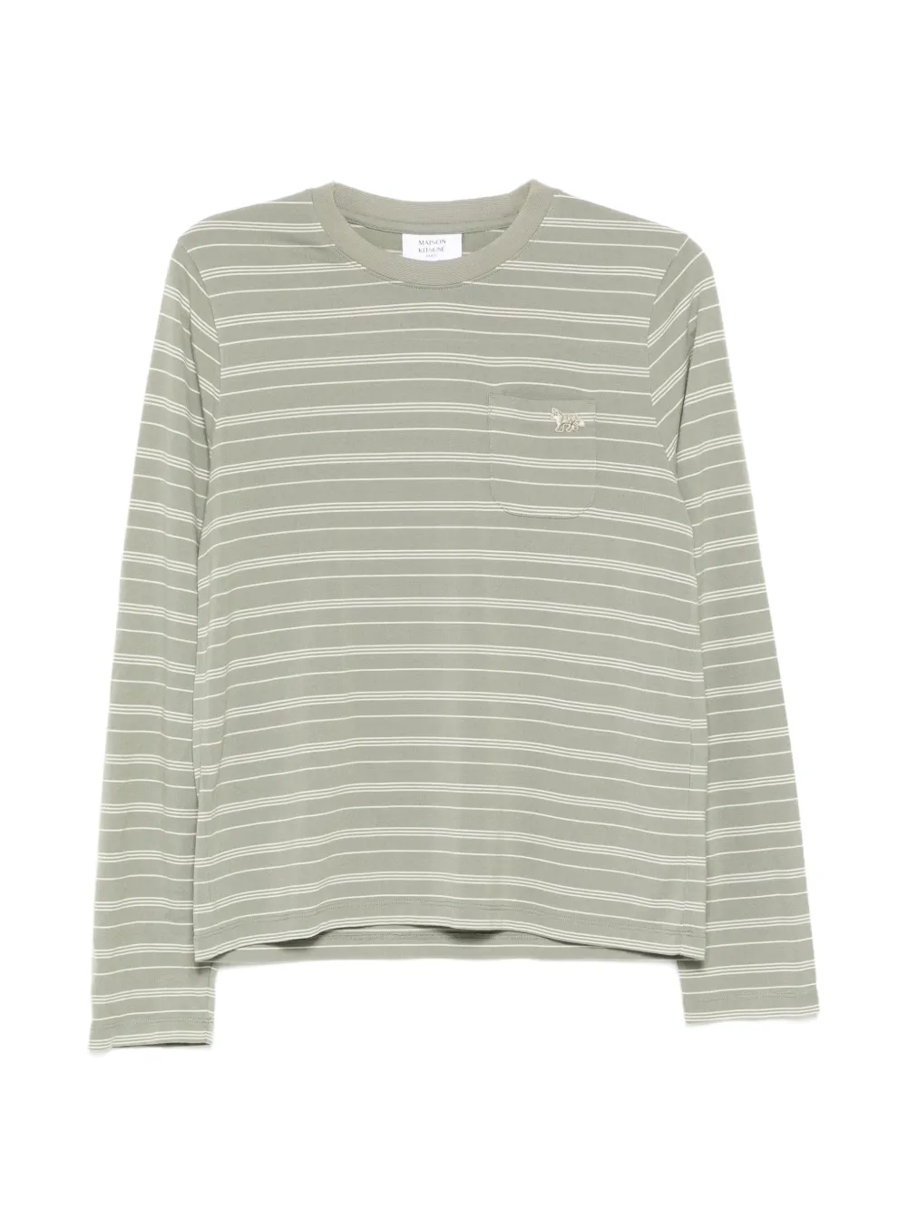 Maison Kitsuné striped long-sleeve T-shirt - Grau