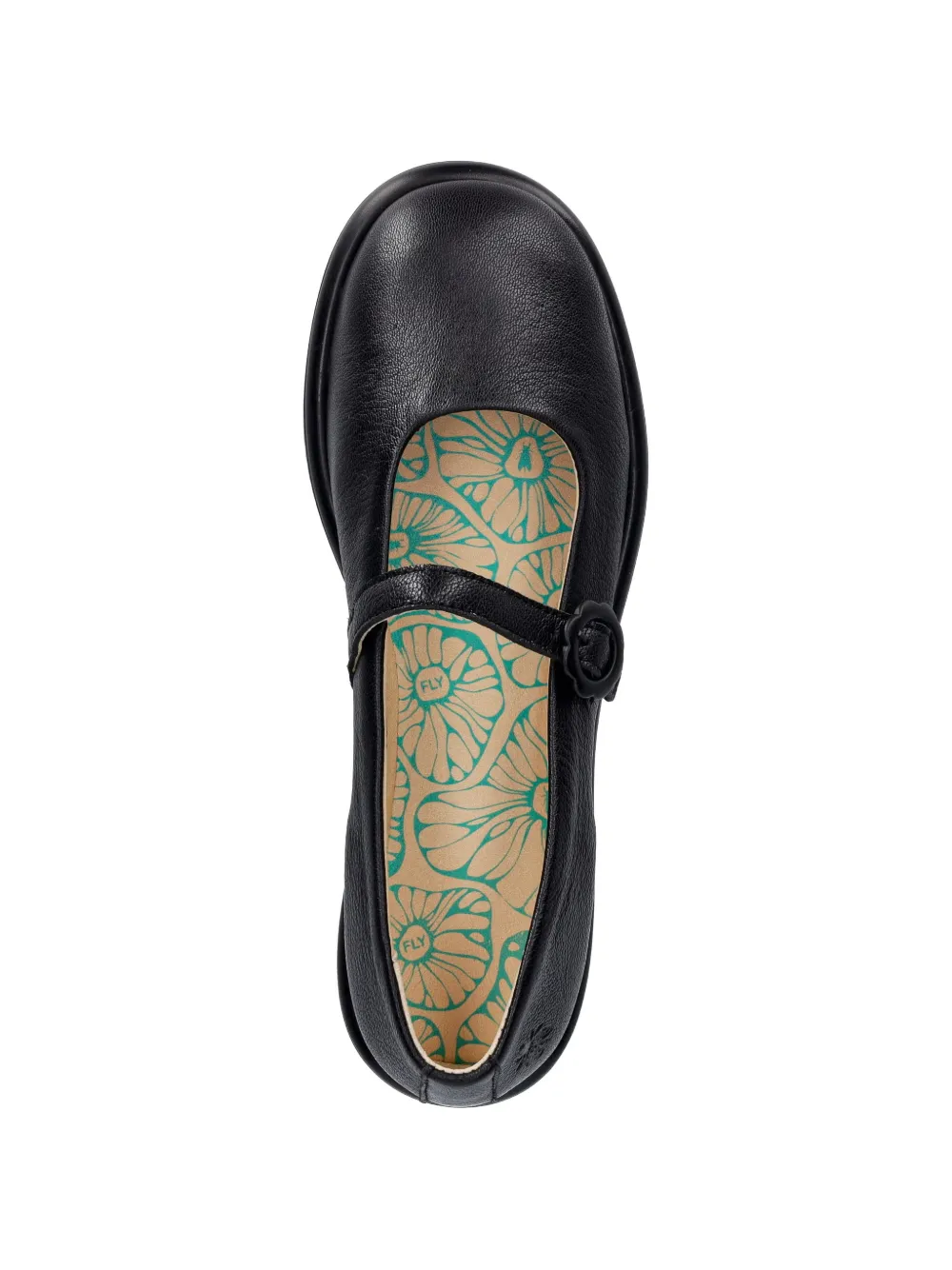 Fly London buckle-fastening leather ballet flats Zwart