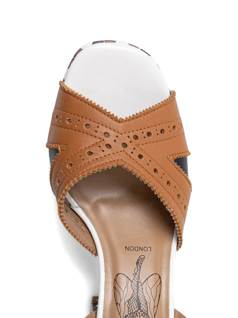 Fly London perforated platform pumps Bruin
