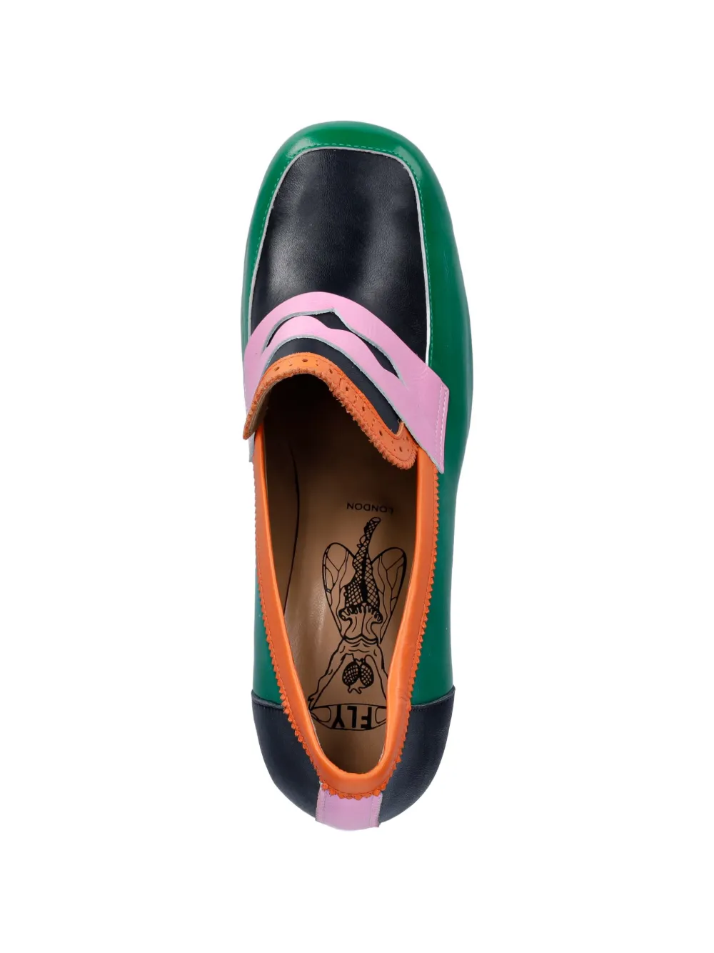 Fly London platform leather pumps Groen