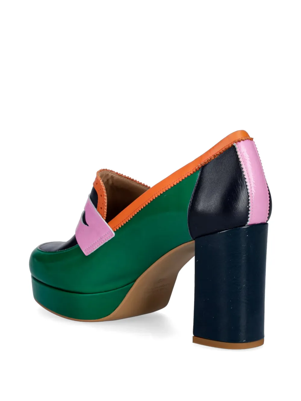 Fly London platform leather pumps Groen