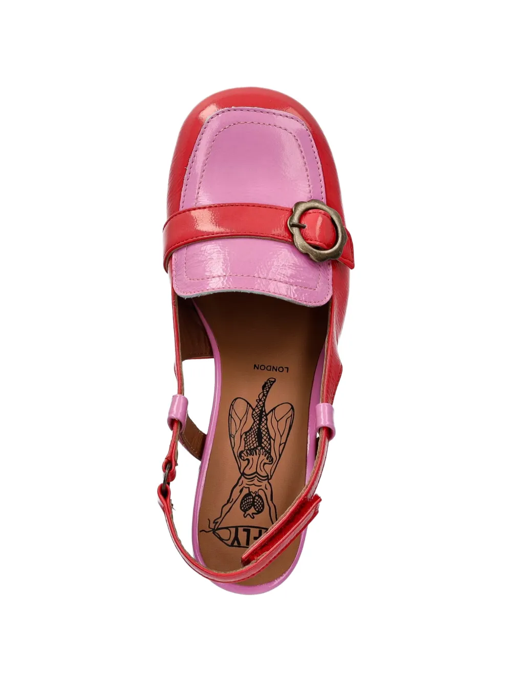 Fly London Pemy456fly buckle-detail slingback pumps Rood