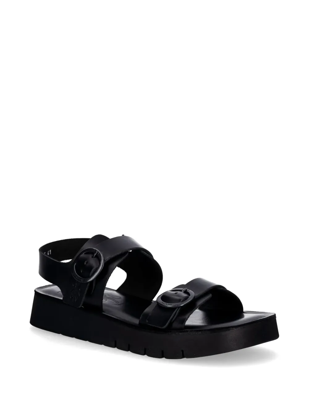 Fly London buckle-fastening leather sandals Zwart