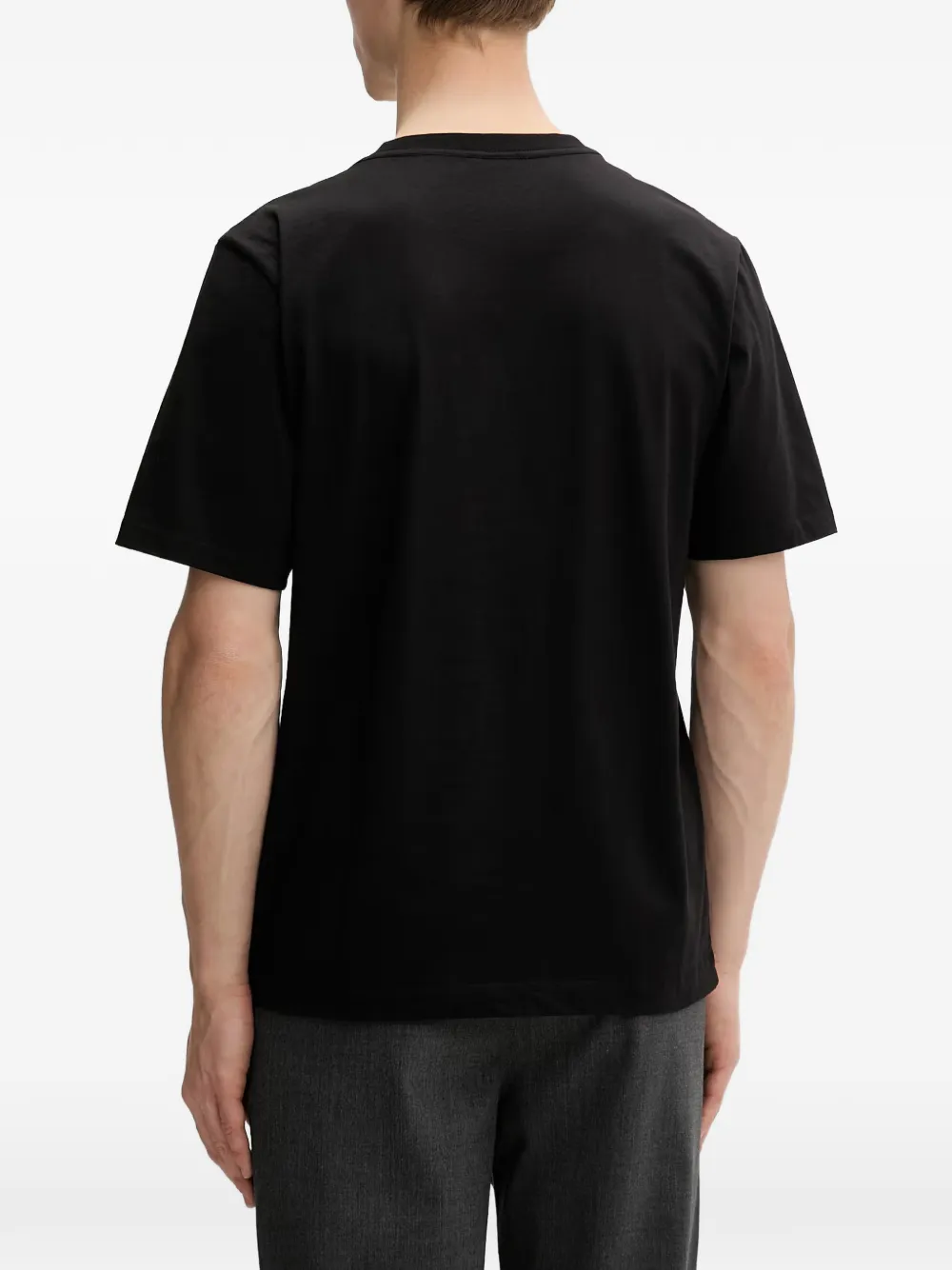 Filling Pieces Gowtu T-shirt met ronde hals en logo-patch Zwart