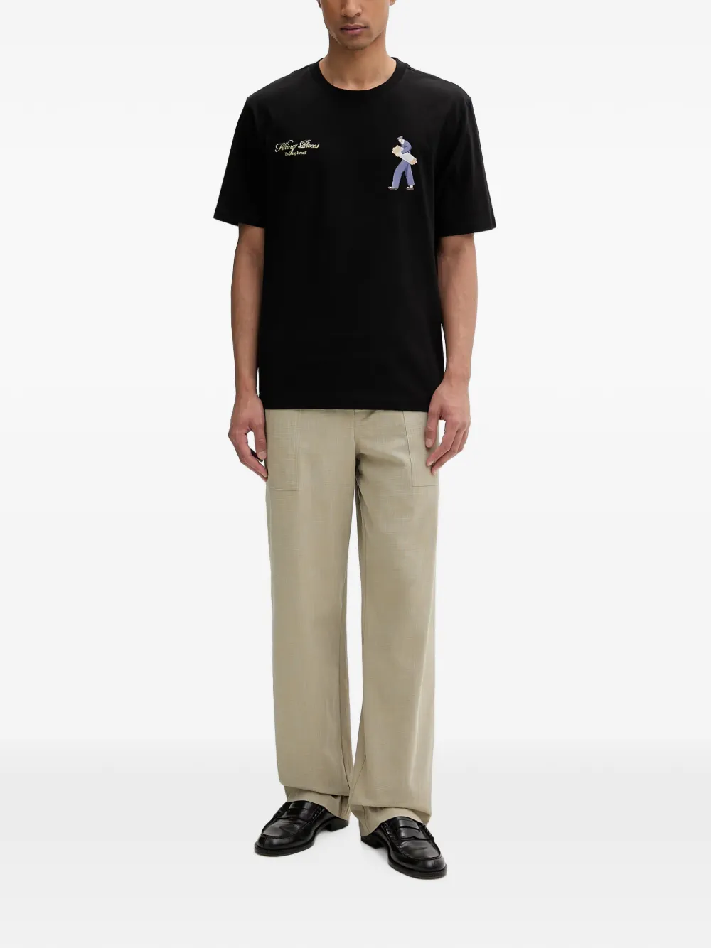 Filling Pieces Bakery T-shirt met grafische print Zwart