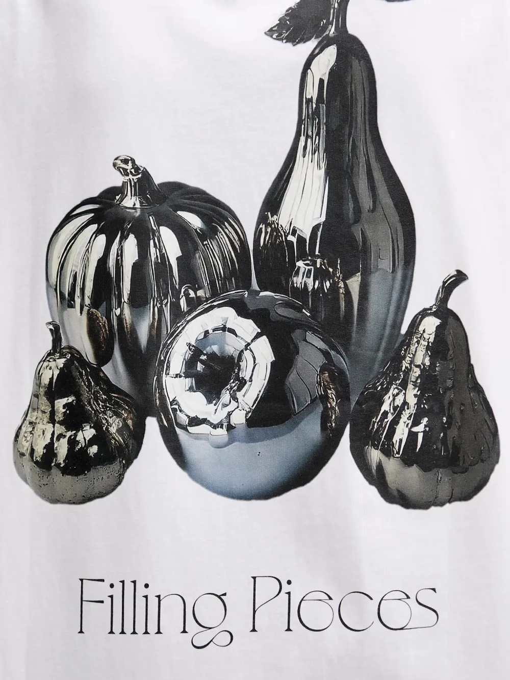 Filling Pieces Boxy Chrome Fruit T-shirt met logoprint Wit